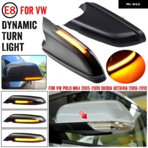 LED バックミラー インジケータ ー ウインカー ライト ダイナミック ターン シグナル VW ポロ MK4 9N 2005-2009 シュコダ オクタヴィア MK2 1Z 2004-2010