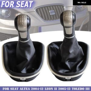 5速 6速MT 車用 ギアシフト ノブ レザー ブーツ付き SEAT LEON II 2005-2012 ALTEA XL 04-12 SEAT TOLEDO III 04-09