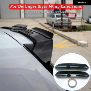 2個 OETTINGER ルーフ スポイラー エクステンション フラップ リアウイング VW ゴルフ 7 MK7 7.5 R GTI GTD R-LINE E-GOLF 2012-2020 カーボンルック