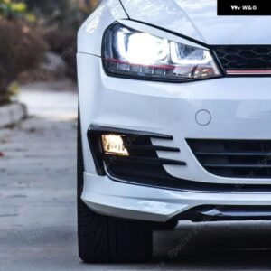 ゴルフ 7 MK7 フェイスリフト 2013-20 フロントバンパー フォグライト グリル フォグランプ アイブロウ カバー トリム ABS