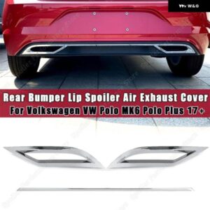 マフラー ディフューザートリム フレーム VW ポロ 6 MK6 リアバンパー ディフューザーリップ スポイラー アウトレット排気ポロ 1.0L 1.0TSI 2017-2018