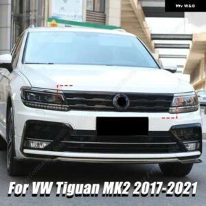 VW ティグアン MK2 2017-21 ABS 車フロントバンパー メッシュセンターグリルグリルモールド ストリップ