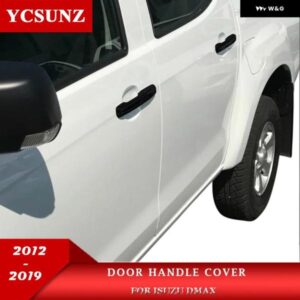 黒ドアハンドルカバー いすゞ DMAX D-MAX 2012-19 ピックアップトラックカー