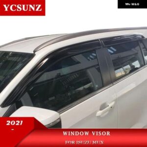 ABS サイドウィンドウ ディフレクター いすゞ MUX MU-X 2021-23 ウィンドウ バイザー日雨ガード YCSUNZ