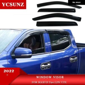 サイドウィンドウ ディフレクター MAXUS T60 T90 LDV UTE 2019-22 サンレインガードディフレクターダブルキャビンカー