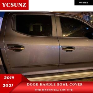 マットブラックドア ハンドルボウル カバー MAXUS T60 LDV UTE 2019-21 ダブルキャビンカー YCSUNZ