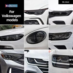 スモークブラック TPU ステッカー ヘッドライト フィルム VW ゴルフ 7 8 シロッコティグアン パサート B8 トゥアレグ CR CC アルテオンビートル