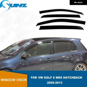 サイドウィンドウ ディフレクター VW ゴルフ 6 MK6 ハッチバック 2009-13 ウィンドウ バイザー風防サンレインバイザー SUNZ