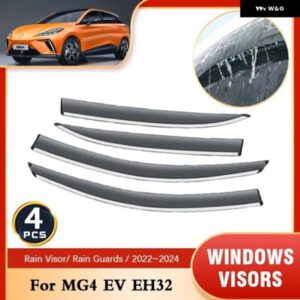 4X フロントガラス MG4 EV EH32 2022 2023 2024 ディフレクターオーイングトリム サイドウィンドウ バイザー雨 アイブロウ ガード