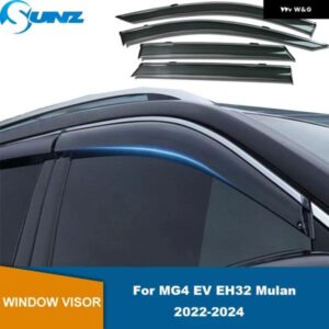 ドアバイザー MG ムーラン MG4 EV EH32 2022 2023 2024 サイドサンレインガードディフレクター WEATHERSHILEDS ウィンドウ バイザーカースタイリング