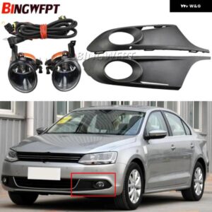 1ペア 12V フロントバンパー フォグランプ ランプグリルハーネス VW ジェッタ 6 MK6 2011-14 駆動 フォグライト ランプカバー