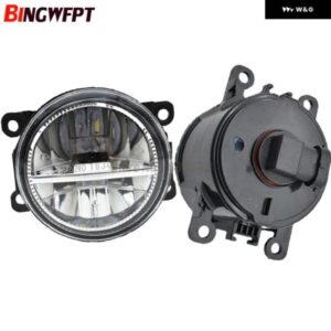 2Xカースタイリング 12V 強力なアウター 90MM LED フォグライト フォーカス MK2/3 フュージョンフィエスタ MK7 H11 ソケットハロゲンランプ