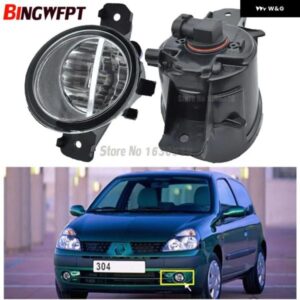 2個 右 + 左 H11 LED / ハロゲン フォグライト ライト DRL RERENAULT CLIO II BB0/1/2_ CB0/1/2_ ハッチバック 1998-2004