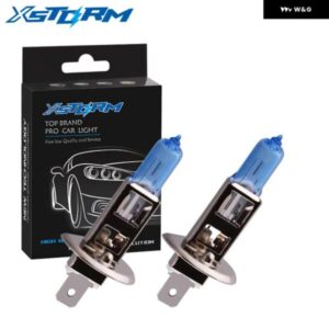 2個 H1 55ワット 12 V 超高輝度ハロゲン電球 ヘッドライト ランプ フォグランプ ハイパワー自動電球 5000 K ホワイト