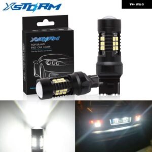 2個 T20 LED W21W W21/5ワット LED 電球 WY21W 7440 7443 T25 3156 3157 P27/7ワット 信号ランプブレーキリバースライト自動 12V