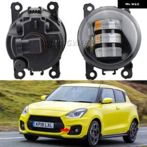 スズキ 2個 フォグライト アセンブリ LED レンズ フォグランプ DRL スイフトスポーツ 2018-21