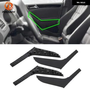 4個 車内ドアプルハンドルトリムカバー インナーアクセサリーキャップ VW ゴルフ 6 MK6 2009-14 5K4868040A