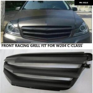 CITYCARAUTO カーボンマットブラックフロントレーシンググリル カースタイリングフロントカバー グリル W204 C クラスクラス 2007-2012