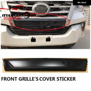 CITYCARAUTO レーシンググリル ABS ブラックフロントトリムグリルカバー ステッカー FORTUNER 2015-2017 車