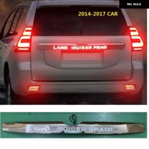 外装リア テールゲート トリムプレートカバー ランドクルーザー プラド FJ150 2014-2017 2018-2021 プラド LED ブレーキライト