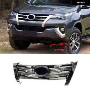 フォーチュナー フロント グリル フォーチュナー 2015-18 フロントバンパー メッシュグリルカバー レーシンググリル トリム