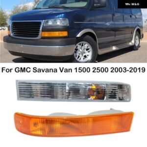 1ペア フロント バンパー ウィンカーライト フォグランプ GMC サバナバン 1500 2500 2003-2019 GM2520188 GM2521188