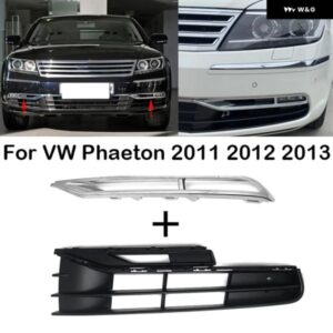 VW フェートン 2011 2012 2013 左右フロント バンパー フォグライト グリル フォグランプ フレーム グリル 3D0853665J 3D0853666J