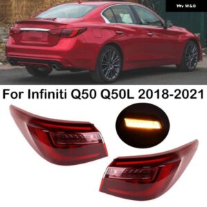 インフィニティ Q50 Q50L 2018-21 LED リアアウター テールライト リアテールランプ テールライト アセンブリリバースブレーキランプ