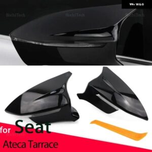 2X ブラックサイド ミラー カバー キャップ交換用シートキュプラ ATECA KH7 TARRACO KN2 2016-2024