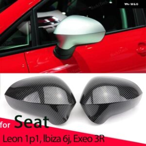 バック ミラー サイド ウイング ミラー カバー キャップカーボンパターン ブラック SEAT EXEO 3R LEON 1P1 2009-2013 LBIZA 6J 2008-2013