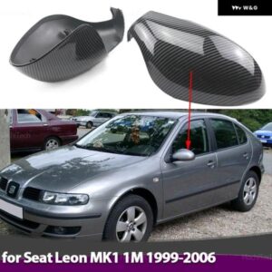 カーボンルックバック ミラー カバー 交換スタイル サイド ウイング ミラー キャップセアト レオン MK1 1メートル 1999-2006