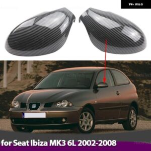 ABS サイドドア ミラー カバー シートイビサ MK3 6L 2002-2008 ホーン明黒自動 外装 サイド ミラー カバー ツール