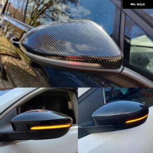 カーボンルックサイド ウイング ミラー カバー VW ゴルフ 7.5 MK7 7 GTD R GTI 6 パサート B7 CC シロッコポロ 6R 6C MK6 キャップ ジェッタ 6 MKVI