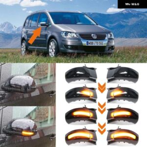 2X VW トゥーラン 1T1 1T2 37803 2009 ダイナミックウインカー LED ウィンカーライト サイドランプ矢印 ミラー インジケータ