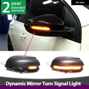 ダイナミックウインカー ウィンカーライト サイド ミラー インジケーター LED フラッシュライト VW ゴルフ 6 MK6 GTI R32 2008-2014用