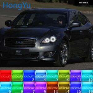 マルチカラー RGB LED エンジェルアイズ リングアイ RF リモコン インフィニティ M Y51 M25L M35HL M35 M37 M56 Q70 2011-14 アクセサリー