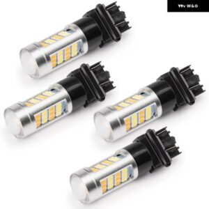 4個 カーアクセサリー 3157 LED デイタイム ランニングライト 電球 DRL スイッチバックウィンカー パーキング 電球