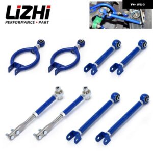 89-94 240SX S13 キャンバー + トラクションアーム + テンション + リアトーアーム調整可能 ブルー 9816+9823+9836+9805