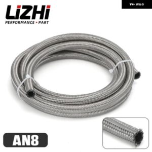 5メートル AN8 レーシングホースステンレス 編組ブレーキホース燃料オイルライン オイルクーラー ホースアクセサリー ID 10.7MM /0.42インチ LZ7113