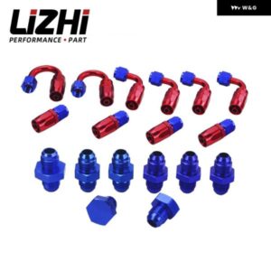 6 AN AN-6 ストレート/90 /180 度アルミスイベル ホースエンド フィッティング アダプター オイル燃料ライン + AN6ポート プラグ LZ-SL10AN6-RB