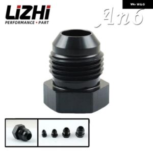 AN6-6 ブラックアルミ 六角頭オスフレアプラグ LZ-SL806-06-021