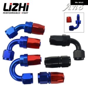 AN8 オイル燃料 スイベルホース 陽極酸化アルミストレートエルボ 45 180 度 ホースエンド オイル燃料継手