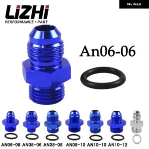 AN6-06AN/AN6-08AN/AN8-AN06/AN8-08AN/AN8-10AN/AN10-10AN/AN10-AN12 オス - ストレートカットオス継手 アダプター O リング付き