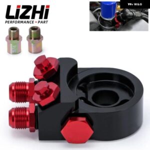 アルミ AN10 オイル フィルター クーラーサンドイッチプレート アダプター ターボサーモスタットとフィッティング 3/4-16 UNF M20 * 1.5