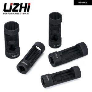 5個 フロントサスペンションストラットナットソケット W/12 ポイントソケット 1/2インチ ドライブ 18MM 19MM 21MM 22MM 24MM