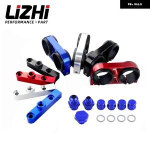 ツイン燃料ポンプ ブラケット ビレット アルミ アセンブリ アウトレット マニホールド ブラック 044 燃料ポンプ 用 ロゴなし LZ-LD2642