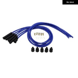 スパイラルコア スパークプラグ ワイヤーセットシリコーンメタル 8MM アクセサリークラシックカー用 4 気筒長寿命プレミアム交換