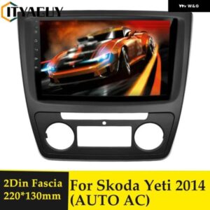 ダブルディンフェイシア シュコダ イエティ 2014 自動 AC ラジオ DVD ステレオ マルチメディア CD パネル ダッシュキット トリム