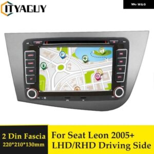 ダブルディンラジオ フェイシアセアトレオン 2005+ 左右ハンドドライブ DVD フレーム ステレオ パネル ダッシュインストール トリム キット GPS ベゼル