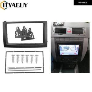 ダブル 2DIN カーラジオ フェイシア シュコダ ファビア 2003-2006 オート ステレオ CD DVD プレーヤー パネル ダッシュ マウント トリム キット フェイスプ